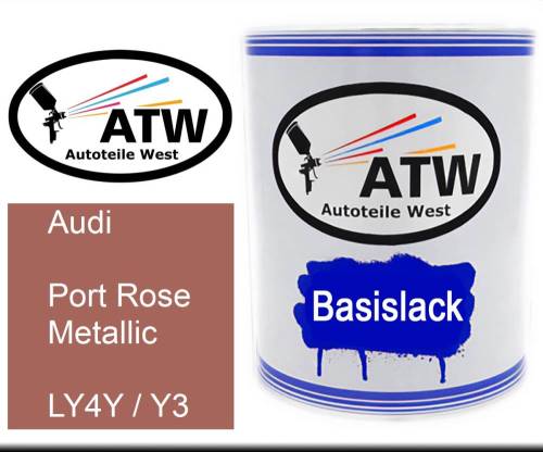 Audi, Port Rose Metallic, LY4Y / Y3: 1L Lackdose, von ATW Autoteile West.